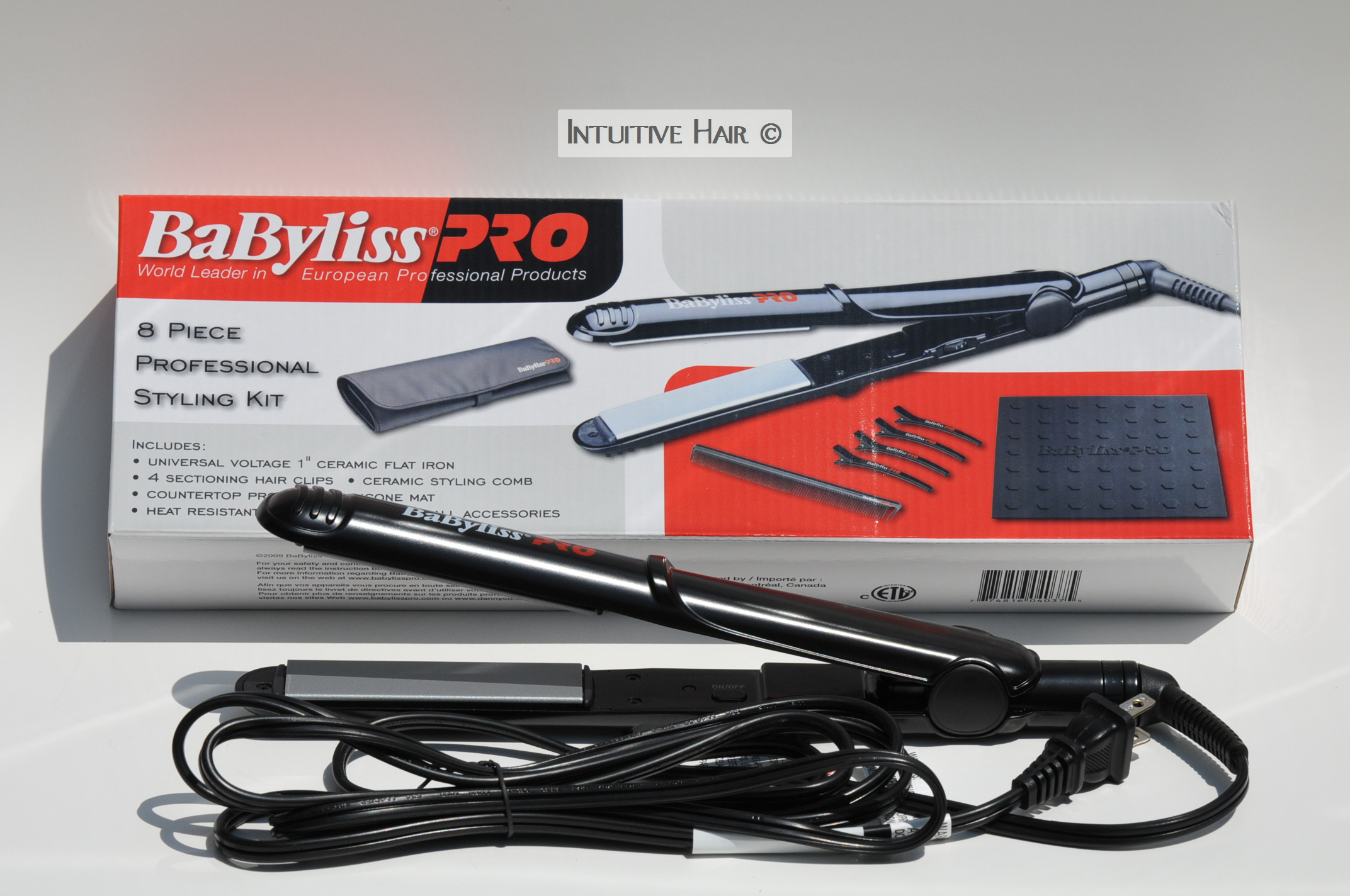   Pro Ceramic Flat Iron 1 with 8 pieces Professional Styling kit  