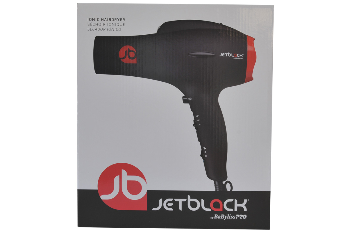 jet black ionic professional lightweight hair dryer